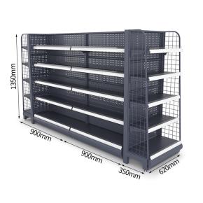 Eupo Style Display Gondola Supermarket Shelf High Quality Fashion High-quality Multifunctional Heavy Metal Supermarket Shelf