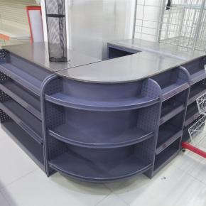Customized Retail Shop/Convenience Store Metal Cashier Desk Checkout Counter