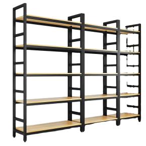 Metal MINISO Shop Display Racks Supermarket Wood Display Shelf Advertising Display Supermarket Shelf