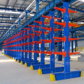 Double sized Rack Warehouse Storage Rack for Tube Car Wooden