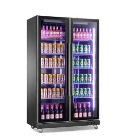 Fan Cooling Compressor Fridge Glass Door Beverage Display Cooler 