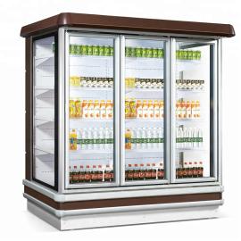 Supermarket Refrigeration Equipment Upright Glass Door Chiller 